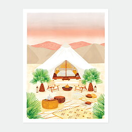 Glamping artprint