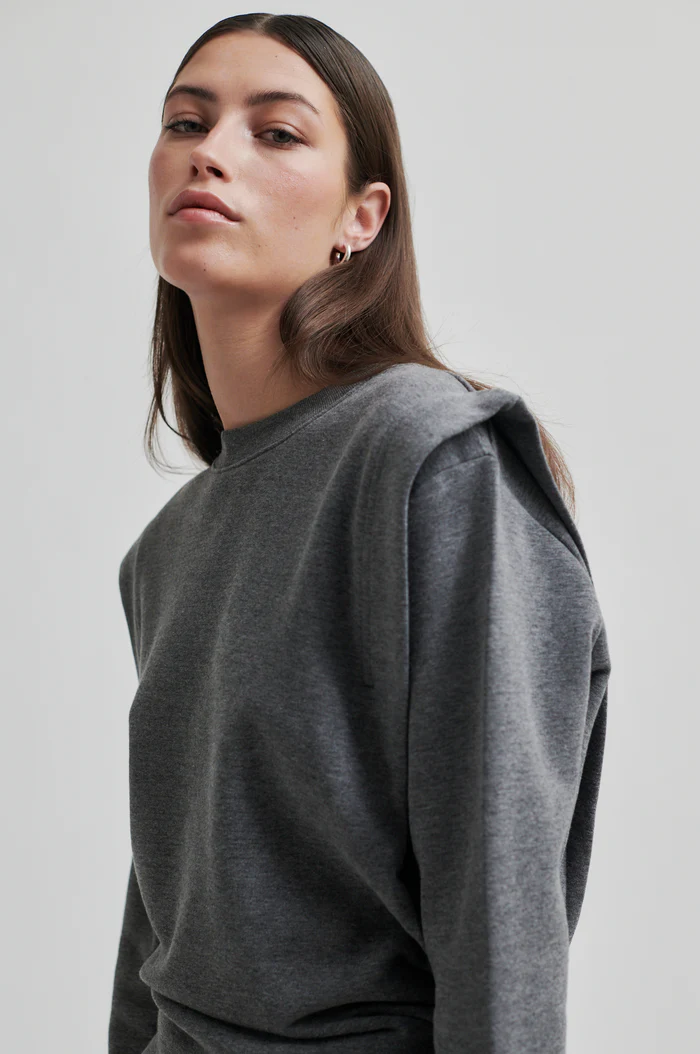 Second Female  Abadell Sweet Dress, Dark Grey Melange - 8
