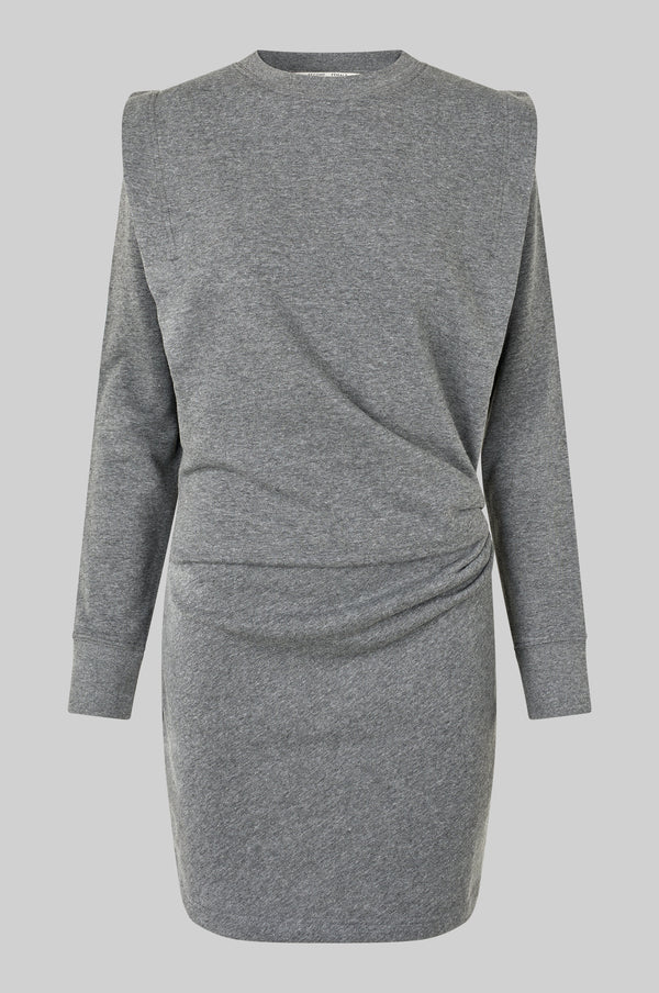 Second Female  Abadell Sweet Dress, Dark Grey Melange - 2