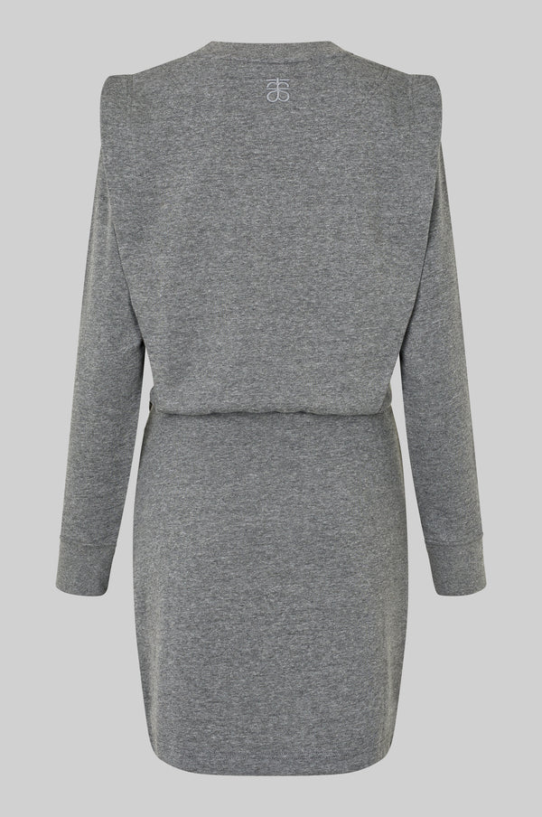 Second Female  Abadell Sweet Dress, Dark Grey Melange - 5