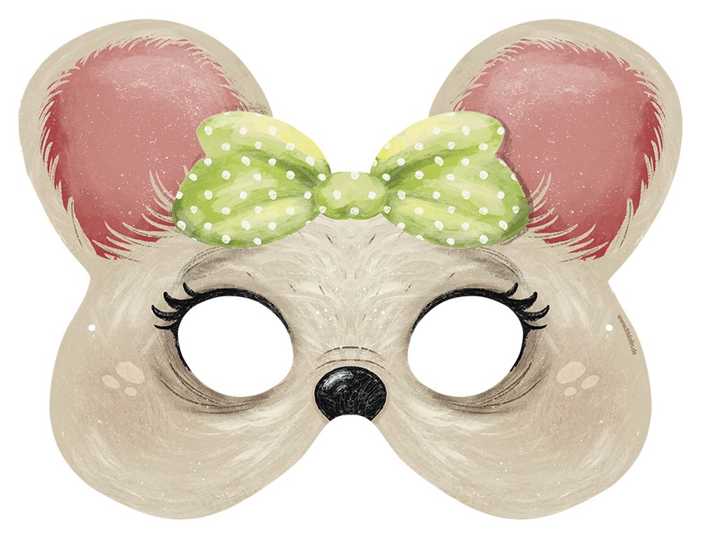 Masker (og skattejagt), Kat og mus, sæt med 5 stk. - 6