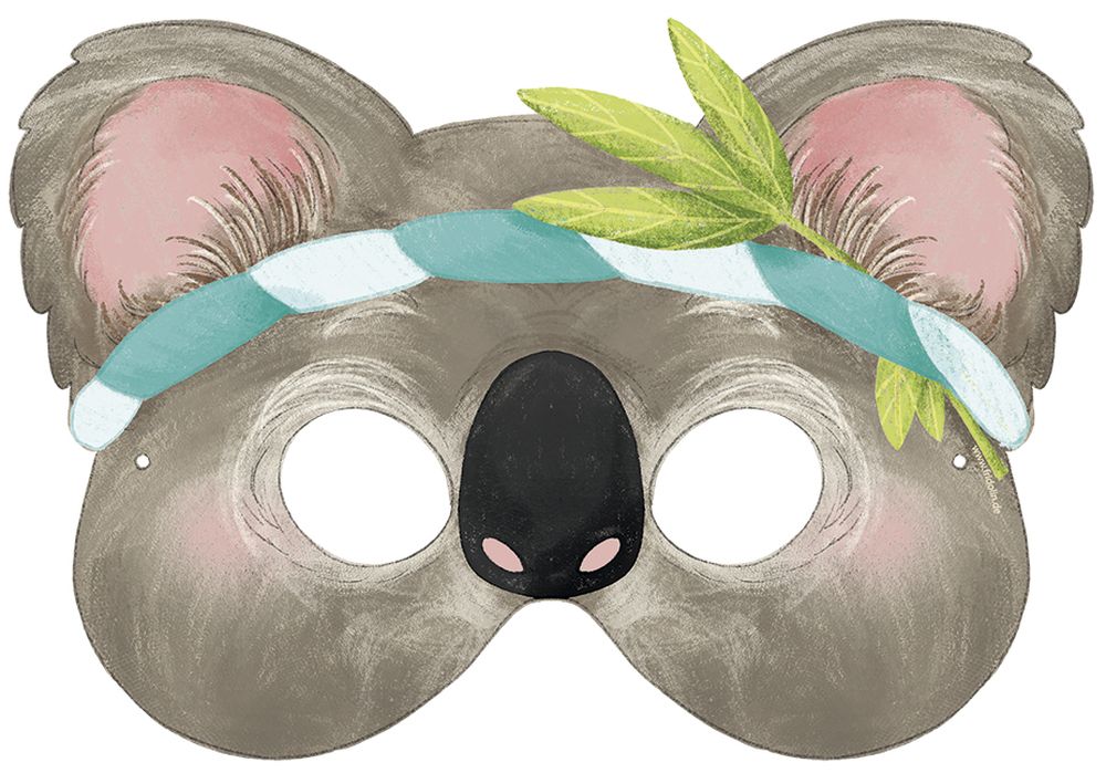 Masker (og skattejagt), Jungledyr, sæt med 5 stk. - 2