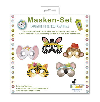 Masker (og skattejagt), Jungledyr, sæt med 5 stk.