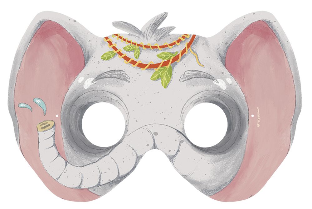 Masker (og skattejagt), Jungledyr, sæt med 5 stk. - 8