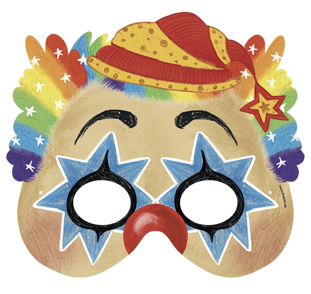 Masker (og skattejagt), Cirkus, sæt med 5 stk. - 12