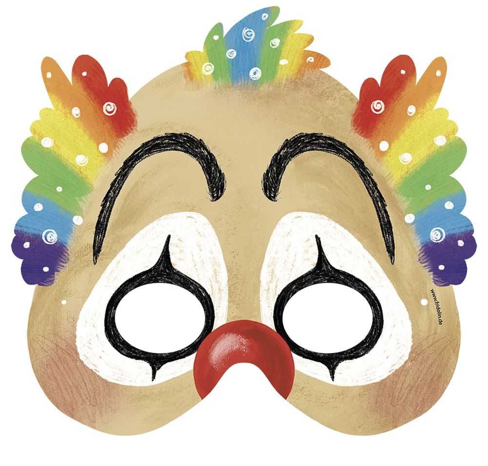 Masker (og skattejagt), Cirkus, sæt med 5 stk. - 2