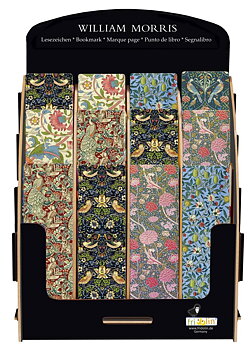 Bogmærker i pap, William Morris, Borddisplay med 240 stk.