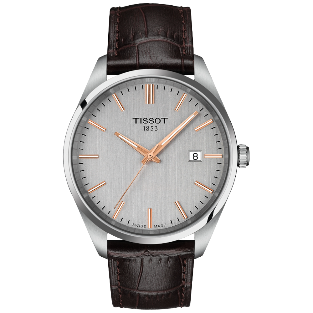 T150.410.16.031.00 Tissot PR 100 40 silver med läderband