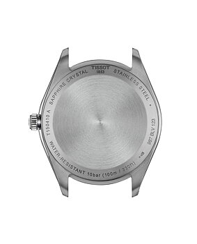 T150.410.16.031.00 Tissot PR 100 40 silver med läderband baksida