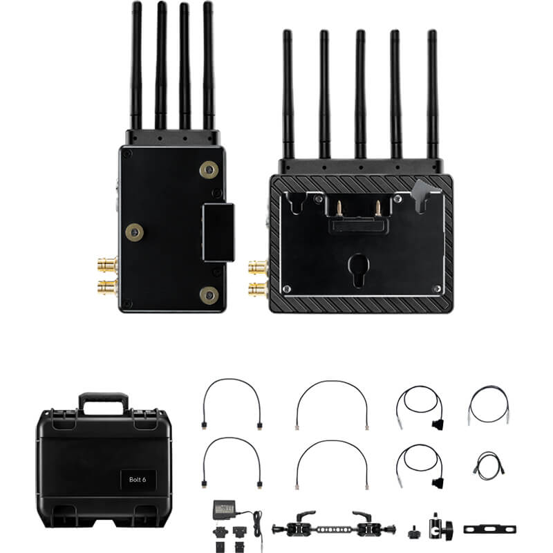 Teradek Bolt 6 XT 750 12G-SDI/HDMI Wireless RX/TX Deluxe Kit (Gold Mount) - 10