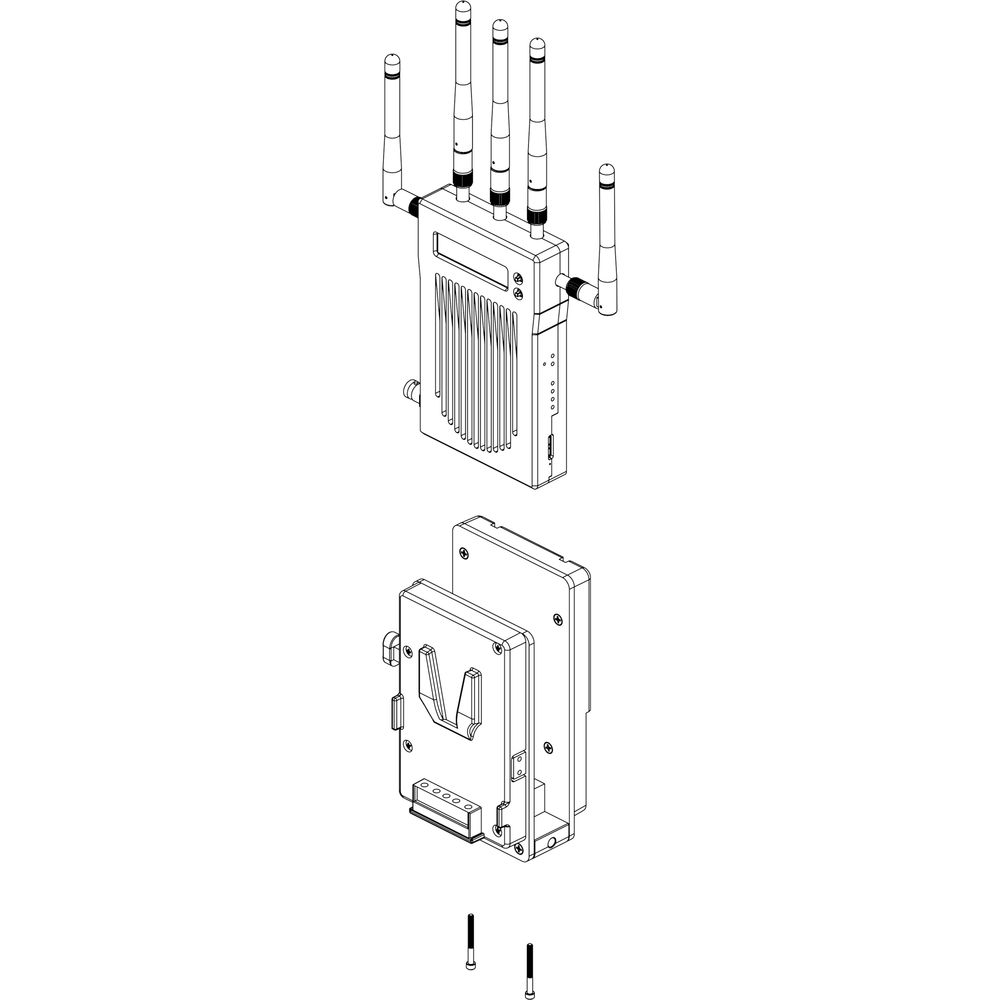 Teradek Dual 14.4V V-Mount Battery Plate for Bolt Pro 300/500/1000/2000/3000 Receivers - 12