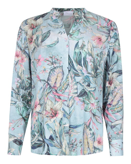 Blus Palina blommig rosa/blå/grön - 2