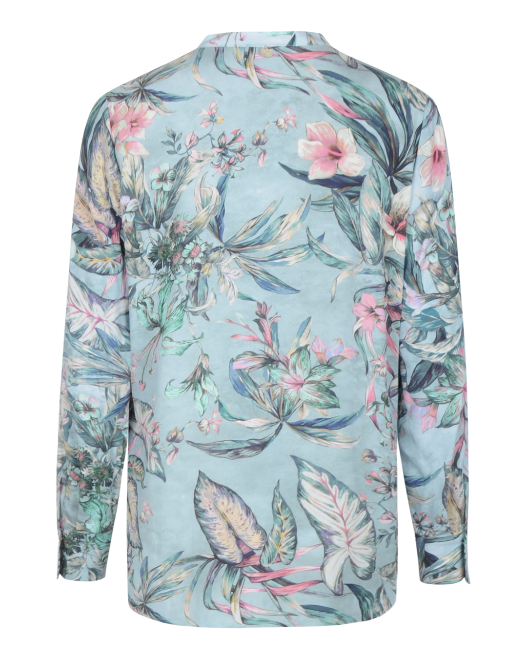 Blus Palina blommig rosa/blå/grön - 3