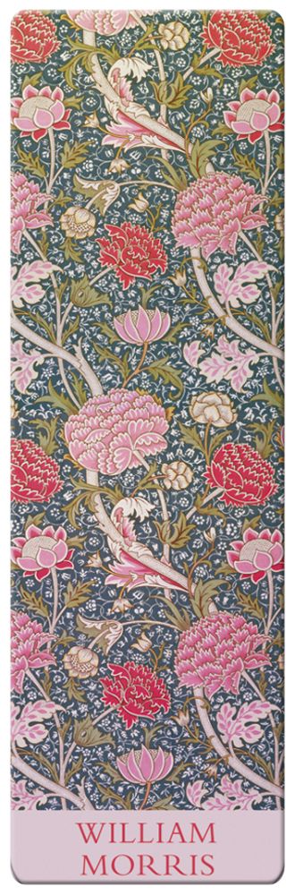 Bogmærke i pap, William Morris, Design med blomster
