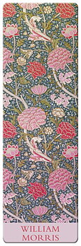 Bokmärke i papp, William Morris, Design med blommor