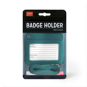 Badge holder, navneskiltetui - Petrol blue