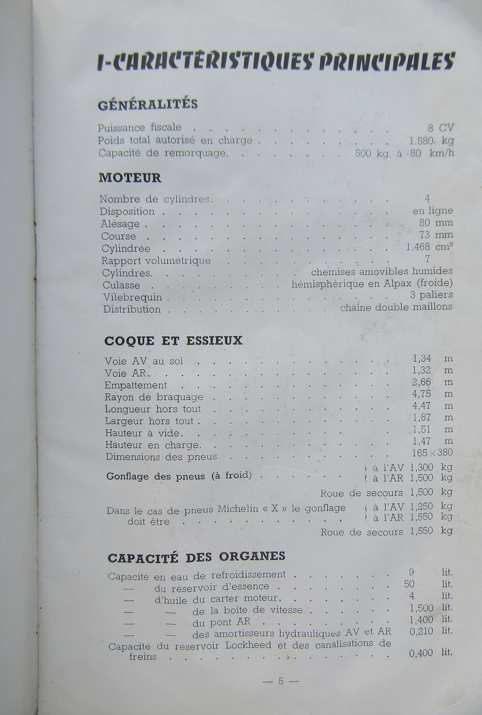 1956 Peugeot 403 Instruktionsbok fransk - 2
