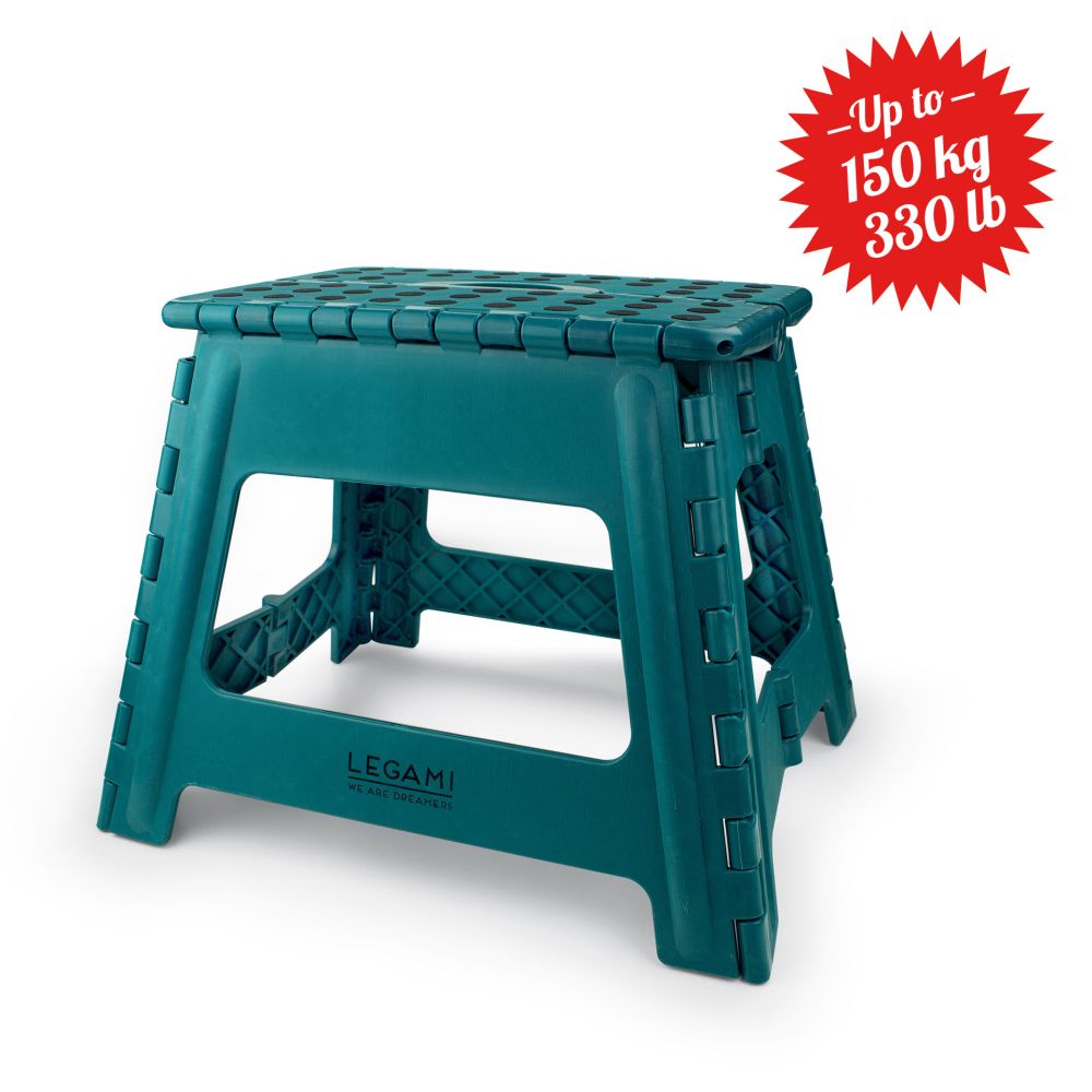Folding stool, SOS, Petrol blue, hopfällbar pall
