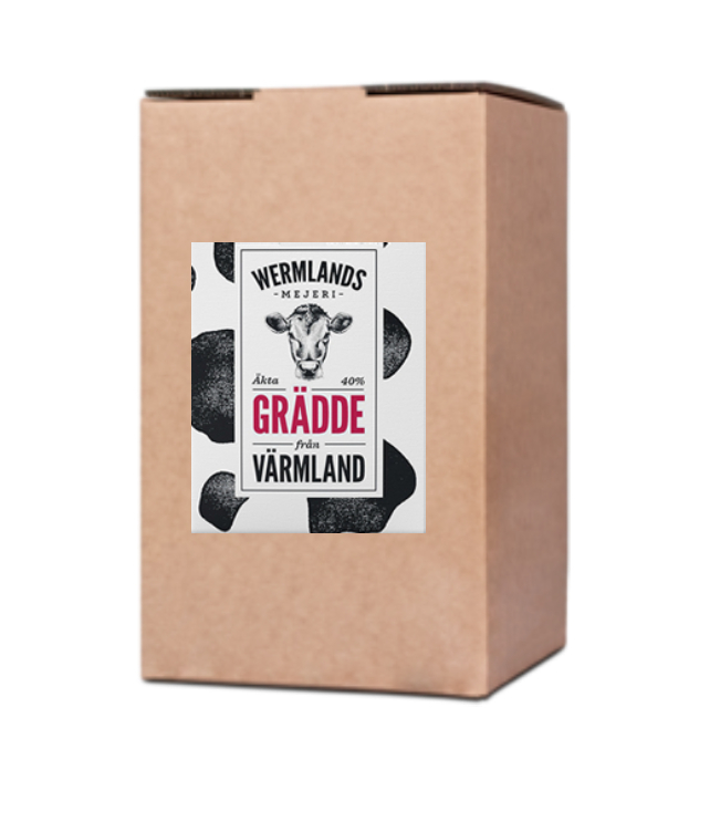 Wermlands Mejeri äkta grädde 40% 10 L Bag in box