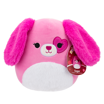 Squishmallows 19cm Heart Sager Dog