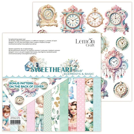 Sweetheart Elements & Basic 8x8 Inch Paper Pad