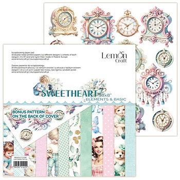Sweetheart Elements & Basic 8x8 Inch Paper Pad