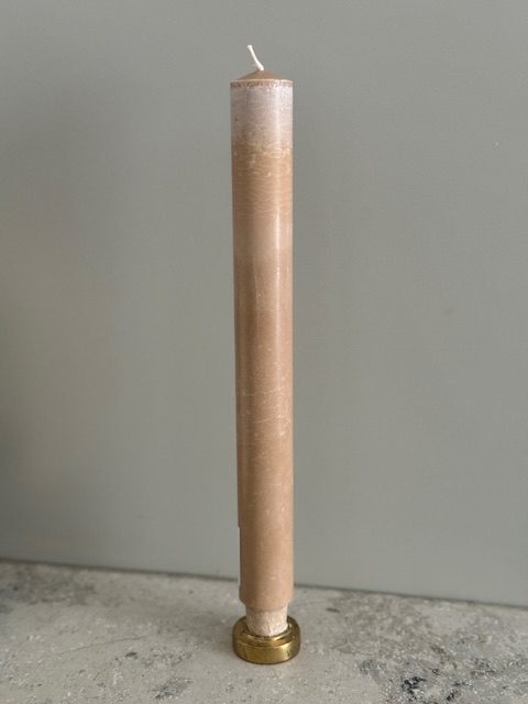 BEIGE  Slottsljus 100% stearin SVANEN 3X30cm