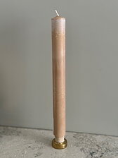 BEIGE  Slottsljus 100% stearin SVANEN 3X30cm