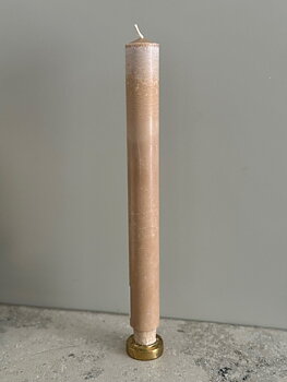 BEIGE  Slottsljus 100% stearin SVANEN 3X30cm