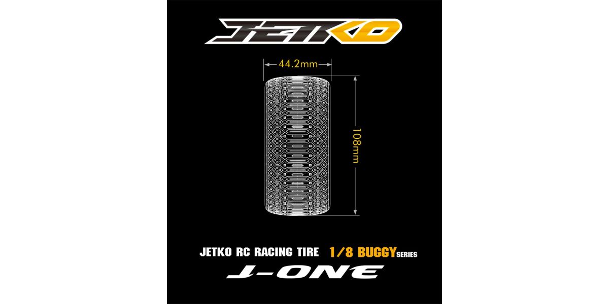 Jetko JK1009CUS4 J One Composite Ultra Soft Belted 1:8 Buggy (4) Tyres only - 3