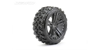 Jetko JK1502RB EX King Cobra 1:8 Buggy Belted Tyre Black Wheels 17mm Hex (2)