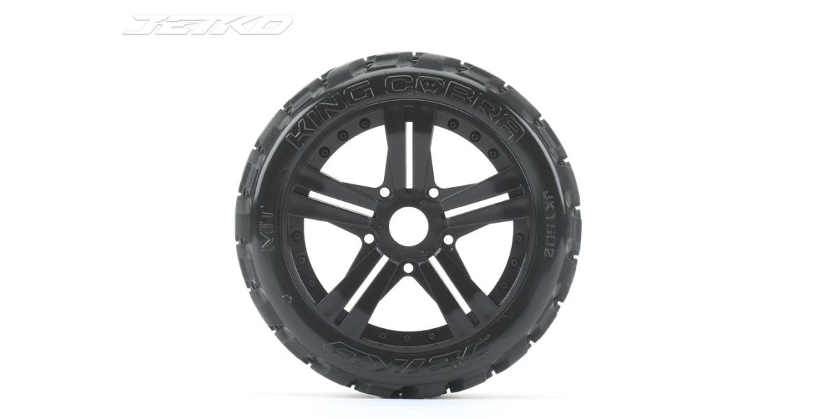 Jetko JK1502RB EX King Cobra 1:8 Buggy Belted Tyre Black Wheels 17mm Hex (2) - 2