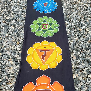 Väggbonad / Flagga, Handgjord Batik - Chakra Stor