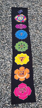 Väggbonad / Flagga, Handgjord Batik - Chakra Stor