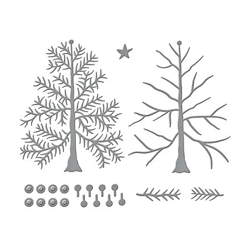 Faux Embroidered Spruce Etched Dies