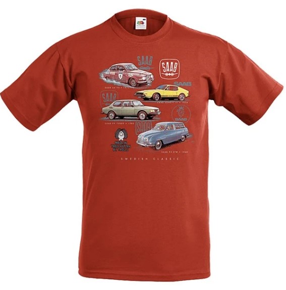 T-shirt Classic SAAB röd - 2