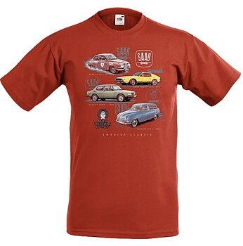 T-shirt Classic SAAB röd