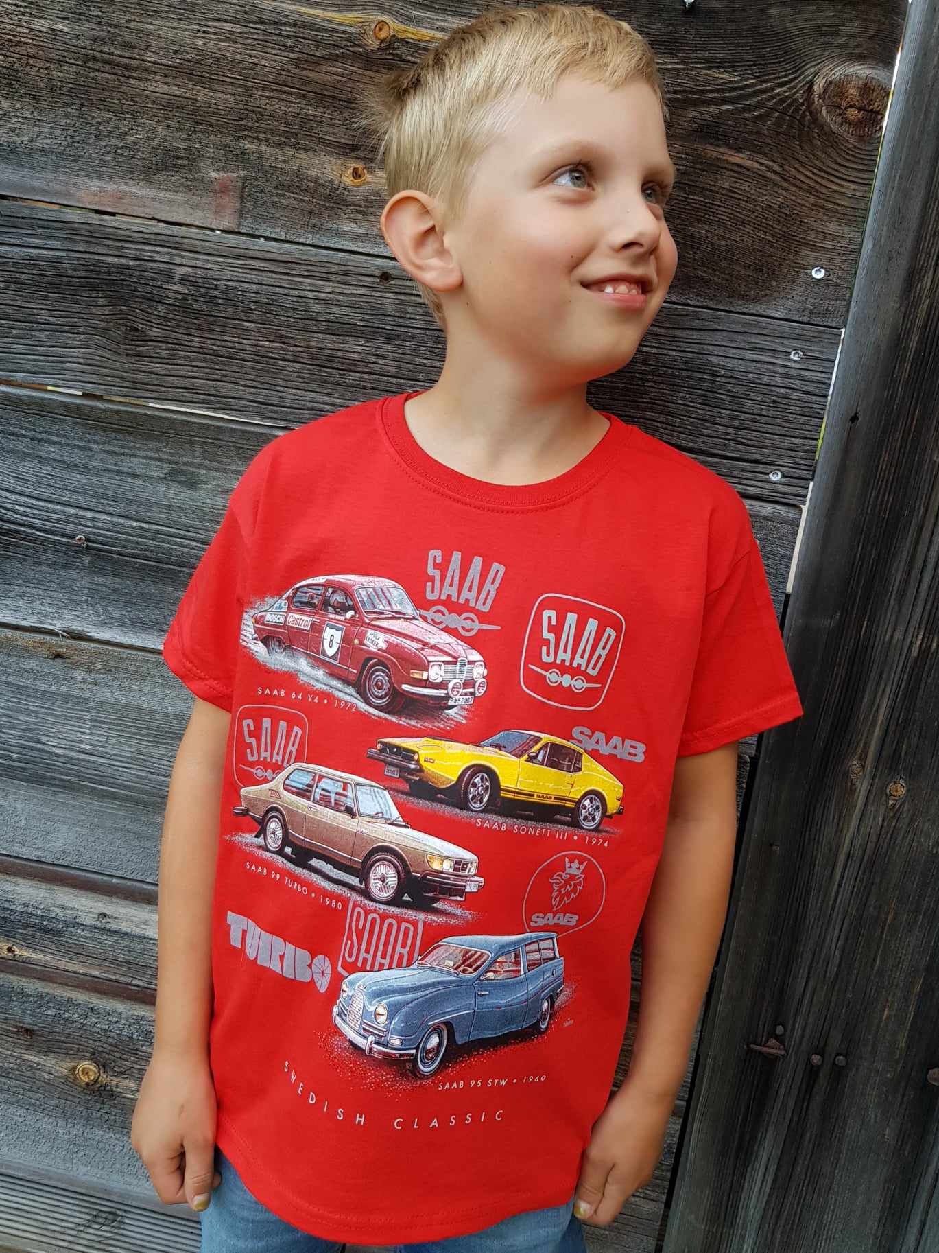 T-shirt Classic SAAB röd - 3