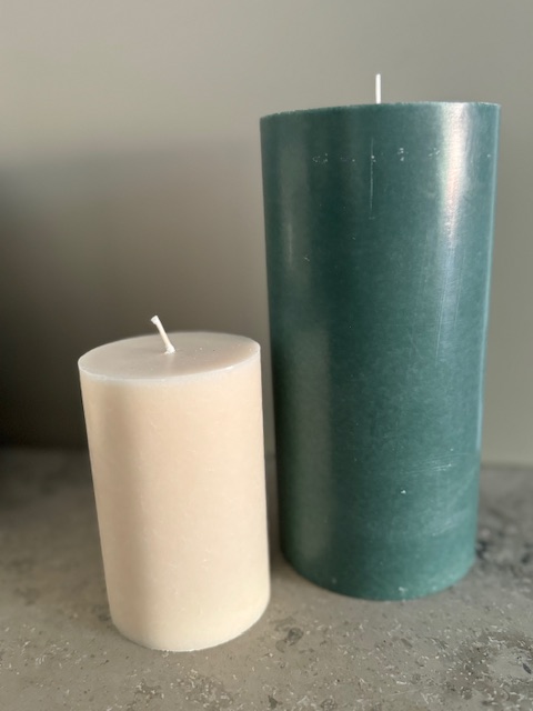 ANTIKGRÖN  Blockljus SVANEN 100%  stearin 9,6X20 cm - 3