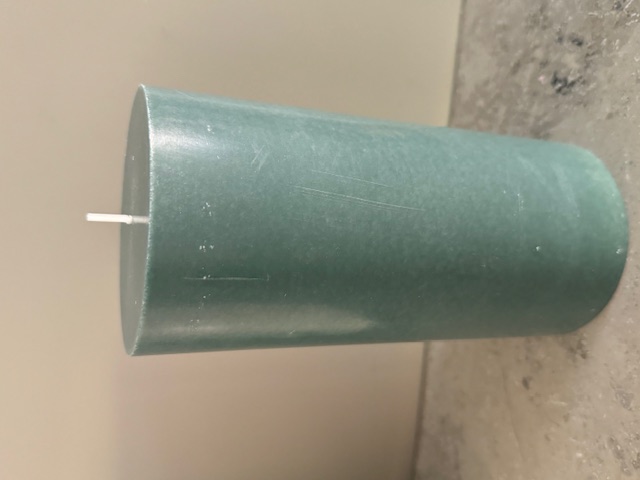 ANTIKGRÖN  Blockljus SVANEN 100%  stearin 9,6X20 cm