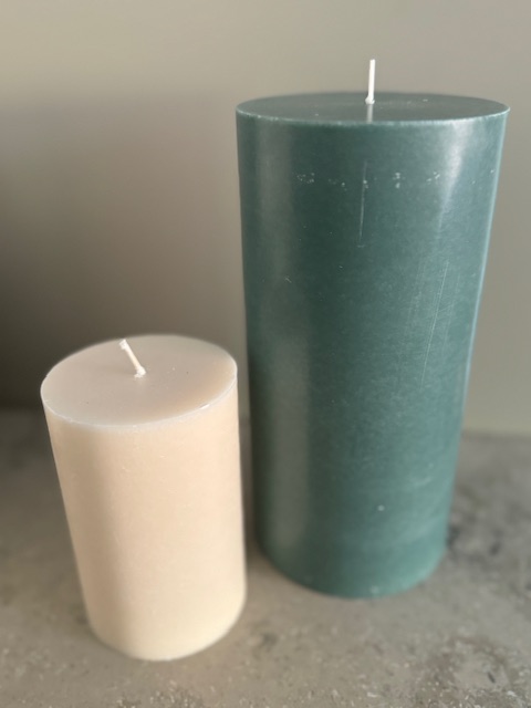 ANTIKGRÖN  Blockljus SVANEN 100%  stearin 9,6X20 cm - 5