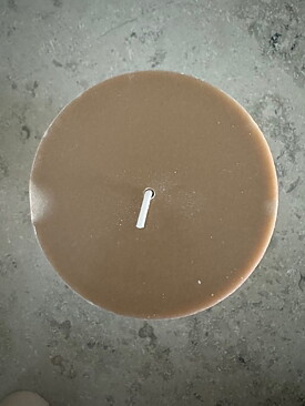 BEIGE Pillars SWAN-label 100% stearin 9,6x20cm