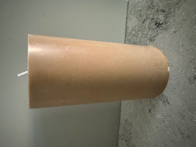 BEIGE  Blockljus SVANEN 100%  stearin 9,6X20 cm