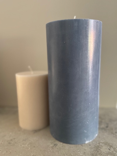 BLÅGRÅ  Blockljus SVANEN 100%  stearin 9,6X20 cm - 2