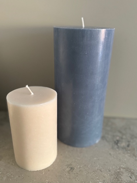BLÅGRÅ  Blockljus SVANEN 100%  stearin 9,6X20 cm - 5