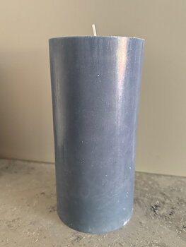 BLÅGRÅ  Blockljus SVANEN 100%  stearin 9,6X20 cm