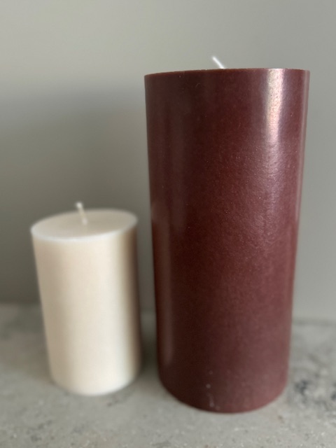 CHOKLAD   Blockljus SVANEN 100%  stearin 9,6X20 cm