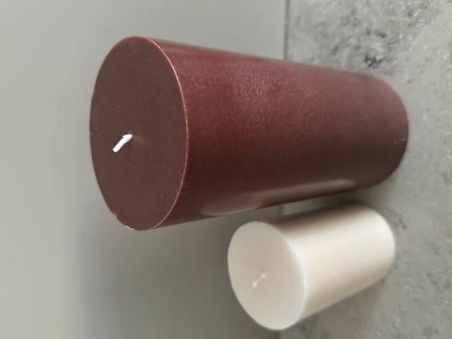 CHOKLAD   Blockljus SVANEN 100%  stearin 9,6X20 cm - 4