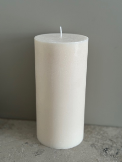 ELFENBEN  Blockljus SVANEN 100%  stearin 9,6X20 cm - 4