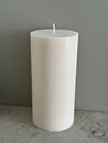IVORY  Pillars SWAN-label 100% stearin 9,6x20cm